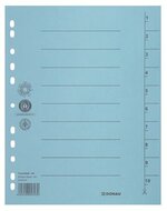 Regiszter, karton, A4, DONAU, kék, (100 db)