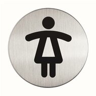 Információs tábla, rozsdamentes acél, DURABLE "Női WC"