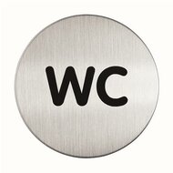 Információs tábla, rozsdamentes acél, DURABLE "WC"