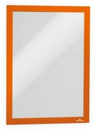 Infokeret, A4, öntapadó háttal, DURABLE "DURAFRAME®", narancs, (2 db)
