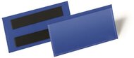 Logisztikai zseb, 100x38 mm, fekvő, DURABLE, mágnessel, sötétkék, (50 db)