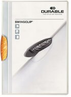 Gyorsfűző, klipes, A4, DURABLE "Swingclip® 30", narancs