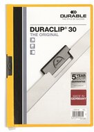 Gyorsfűző, klipes, A4, DURABLE "DURACLIP® 30", sárga