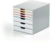 Irattároló, műanyag, 7 fiókos, DURABLE " VARICOLOR® MIX 7", színes