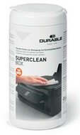 Tisztítókendő, műanyag felületre, 100 db, DURABLE "SUPERCLEAN BOX 100", (100 db)