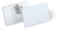 Névkitűző, csíptetővel és tűvel, 54x90 mm, DURABLE, (50 db)