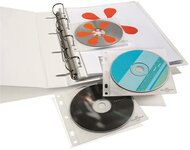 CD/DVD tartó zseb, lefűzhető, DURABLE, (10 db)