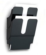 Prospektustartó, fali, álló, A4, DURABLE "FLEXIPLUS 2", fekete, (2 db)
