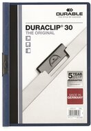 Gyorsfűző, klipes, A4, DURABLE "DURACLIP® 30", sötétkék