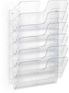 Prospektustartó, fali, fekvő, A4, DURABLE "FLEXIPLUS 6", áttetsző, (6 db)