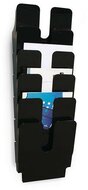 Prospektustartó, fali, álló, A4, DURABLE "FLEXIPLUS 6", fekete, (6 db)