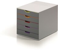 Irattároló, műanyag, 5 fiókos, DURABLE "VARICOLOR® 5", szürke