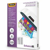 Meleglamináló fólia, 80 mikron, fényes, 50 db, FELLOWES, (50 db)