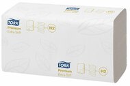 Kéztörlő, Interfold hajtás, H2 rendszer, 2 rétegű, 100 lap, Premium, TORK "Xpress Extra Soft Multifold", fehér, (21 csom)