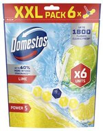 WC frissítő blokk, 6 db-os, DOMESTOS "Power 5", lime, (6 db)
