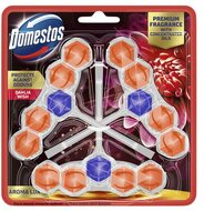 WC frissítő blokk, 3 db-os, DOMESTOS "Aroma Lux", dália és sárkánygyümölcs, (3 db)