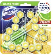 WC frissítő blokk, 3 db-os, DOMESTOS "Power 5", lime, (3 db)