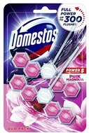 WC frissítő blokk, 2 db-os,DOMESTOS "Power 5", pink magnólia, (2 db)