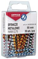 Gemkapocs, 50 mm, csíkos, OFFICE PRODUCTS, színes, (30 db)