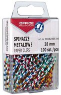Gemkapocs, 28 mm, csíkos, OFFICE PRODUCTS, színes, (100 db)