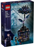 LEGO® Wednesday Fekete dália, halloweeni ajándék, művirág szobadekoráció