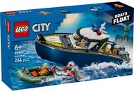 LEGO® City Üldözés rendőrségi csónakkal, játék felfújható motorcsónakkal és gumicsónakkal 60456