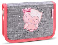 Tolltartó, klapnis, cipzáras, BELMIL "Little Owl", szürke-barack, bagoly