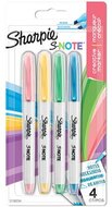 Filctoll készlet, vágott, SHARPIE "S-Note", 4 különböző szín, (4 db)