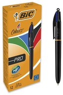 Golyóstoll, 0,32 mm, nyomógombos, négyszínű, BIC "4 Colours Pro"