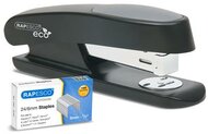 Tűzőgép, 24/6, 20 lap, antibakteriális, RAPESCO "Germ-Savvy ECO Sting Ray", fekete