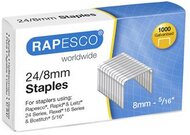 Tűzőkapocs, 24/8, horganyzott, RAPESCO, (1000 db)