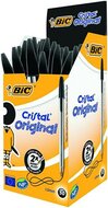 Golyóstoll, 0,32 mm, kupakos, BIC "Cristal Original", fekete, (50 db)