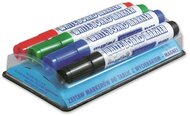 Táblamarker készlet, 2-3 mm, kúpos, mágneses tolltartóval, GRANIT "M460", 4 különböző szín, (5 db)