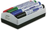 Táblamarker készlet, 2-3 mm, kúpos, tolltartóval, GRANIT "M460", 4 különböző szín + táblatörlő, (5 db)