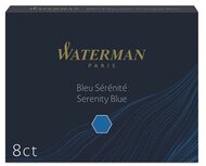 Töltőtoll patron, WATERMAN, kék, (8 db)