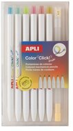 Színes töltőceruza készlet, többszínű írásvonal, APLI "Color Click Mix", (6 db)