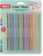 Utántöltő színes töltőceruza készlethez, APLI "Color Click", 24 db, 12 szín, (24 db)