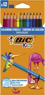Színes ceruza készlet, BIC KIDS "Tropicolors", 12 különböző szín, (12 db)
