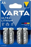 Elem, AA ceruza, 4 db, lítium, VARTA "Ultra Lithium", (4 db)