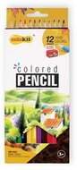 Színes ceruza készlet, hatszögletű, hegyezővel, COLOKIT, 12 különböző szín, (12 db)