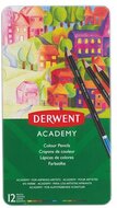 Színes ceruza készlet, fém doboz, DERWENT "Academy", 12 különböző szín, (12 db)