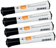 Táblamarker, kúpos hegyű, 2 mm, 10 db, NOBO "Glide", fekete, (10 db)