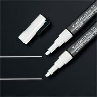 Folyékony krétamarker, kúpos hegy, 1-2 mm SIGEL, fehér, (2 db)