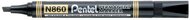Alkoholos marker, 0,6-4,5 mm, vágott, PENTEL "N860", fekete