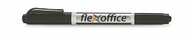 Alkoholos marker, 0,4/1,0 mm, kúpos, kétvégű, FLEXOFFICE "PM01", fekete
