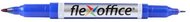 Alkoholos marker, 0,4/1,0 mm, kúpos, kétvégű, FLEXOFFICE "PM01", kék