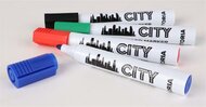 Táblamarker készlet, 1-3 mm, kúpos, VICTORIA VISUAL "City", 4 különböző szín, (4 db)