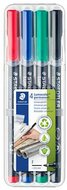 Alkoholos marker készlet, OHP, 0,6 mm, STAEDTLER "Lumocolor® 318 F", 4 különböző szín, (4 db)