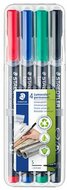 Alkoholos marker készlet, OHP, 0,4 mm, STAEDTLER "Lumocolor® 313 S", 4 különböző szín, (4 db)