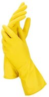 Gumikesztyű, háztartási, latex, M méret, sárga